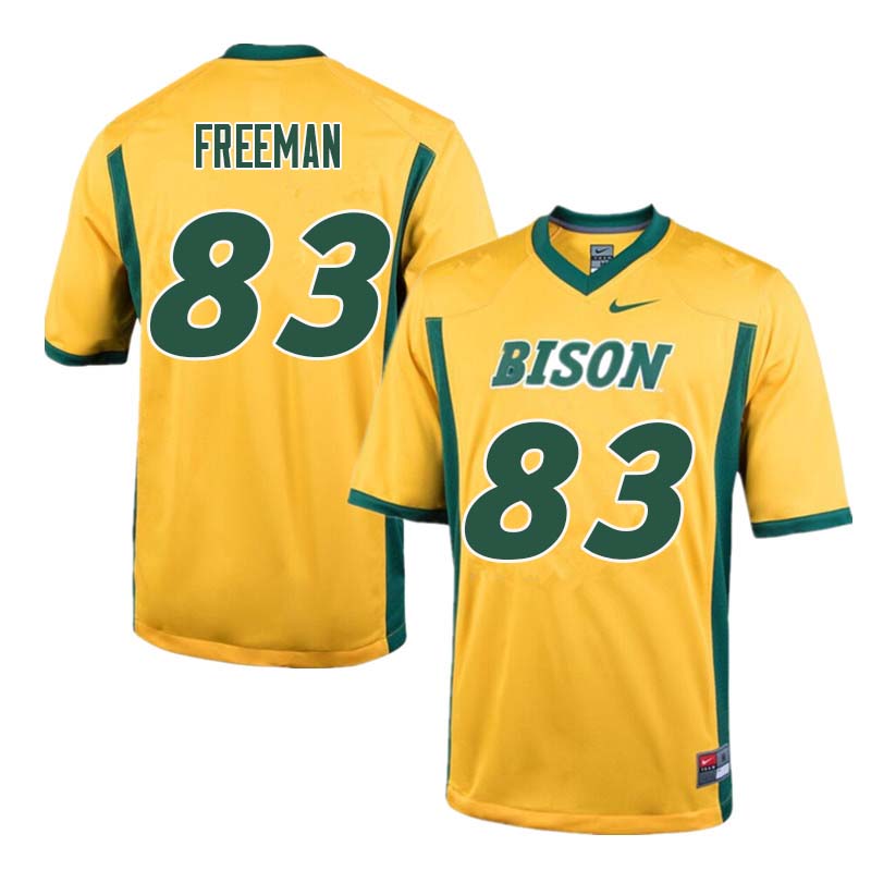 Men #83 Dallas Freeman North Dakota State Bison College Football Jerseys Sale-Yellow